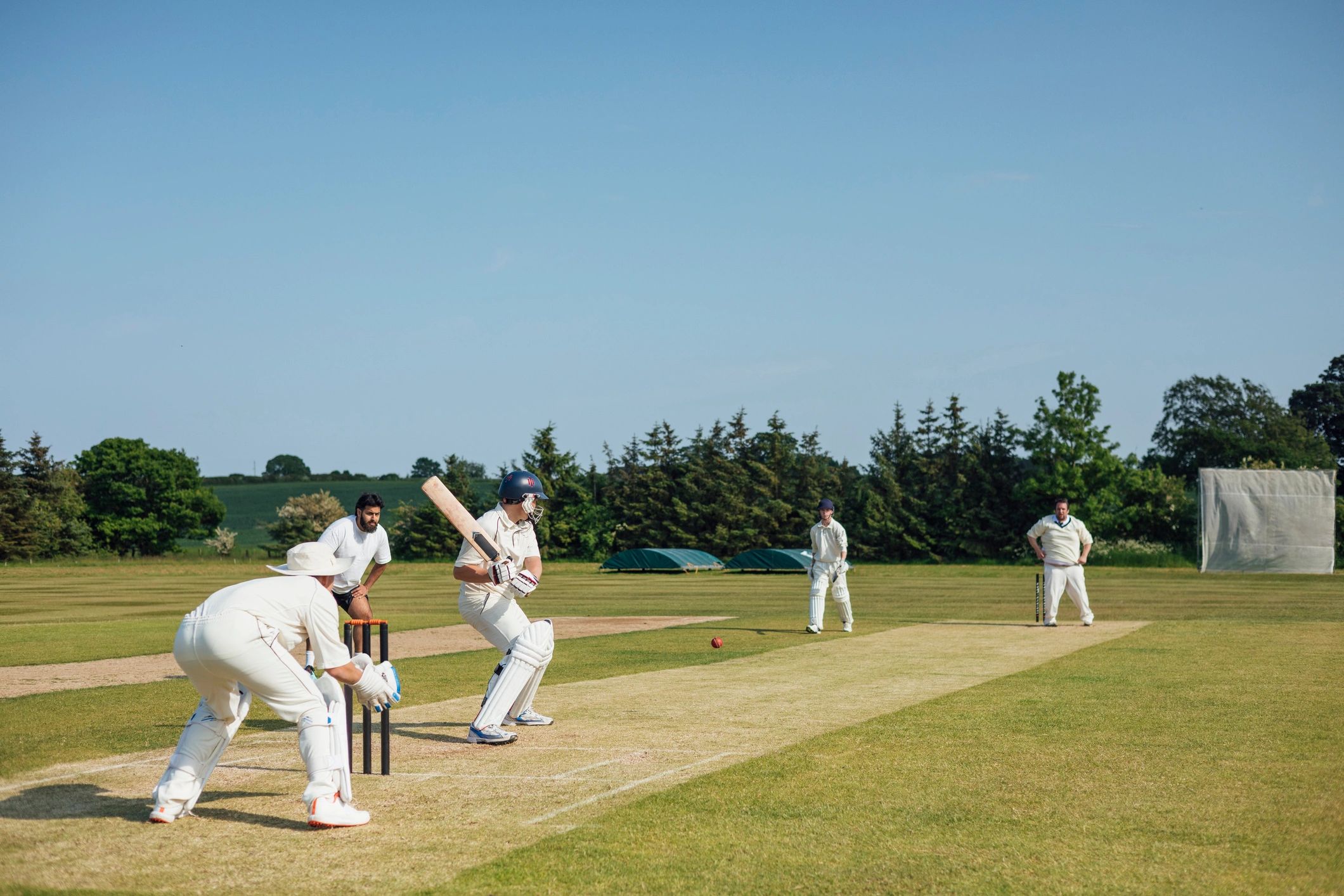 Cricket players in action - match 6