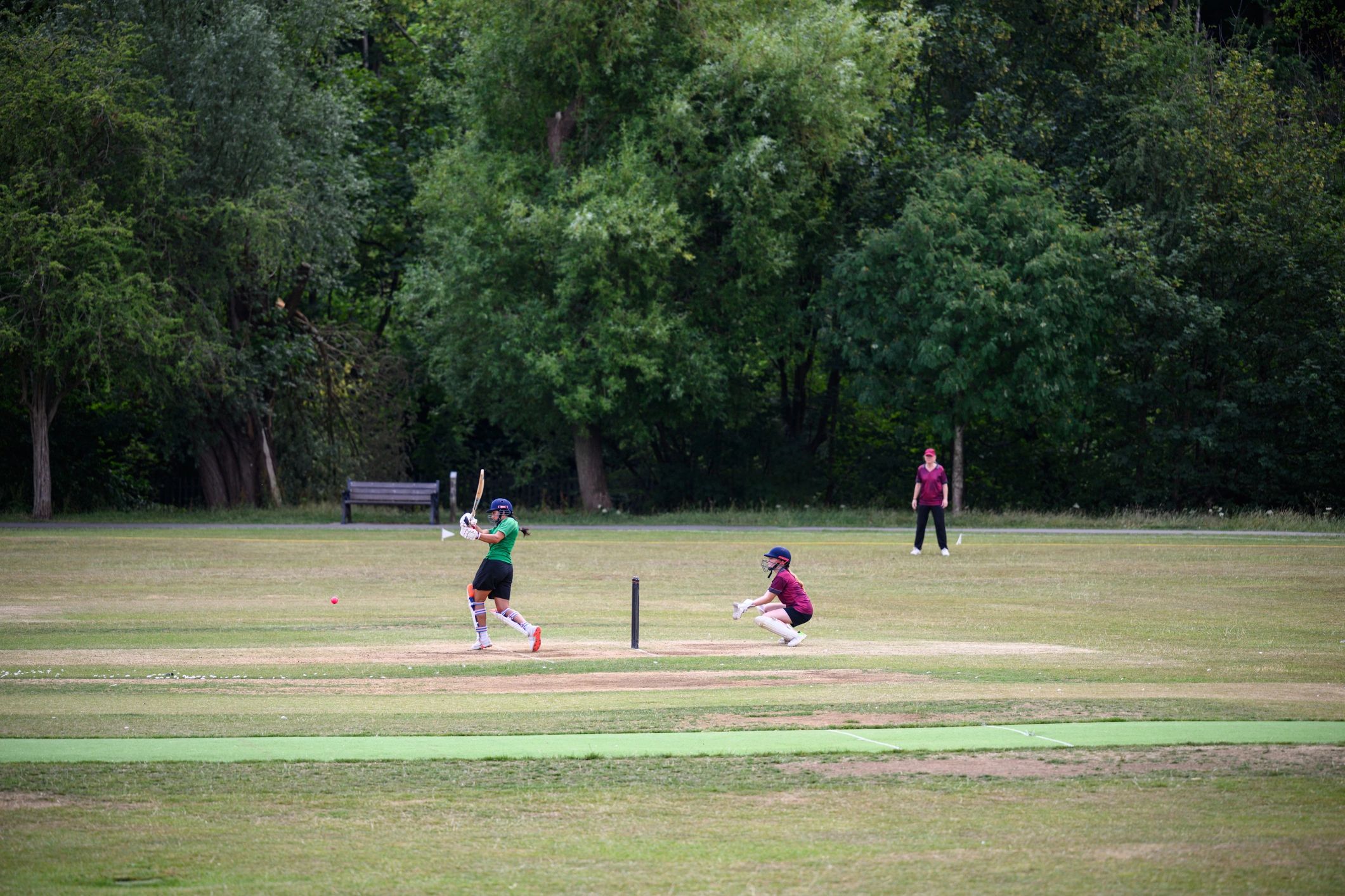 Cricket players in action - match 2